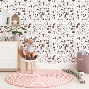 Papier peint motifs renard chambre enfant