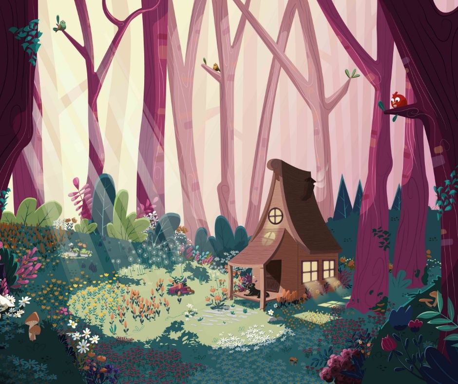 Papier peint personnalisé chambre enfant fille illustration lisière