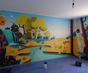 Papier peint enfant illustration jeunesse