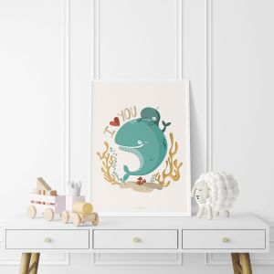 Affiche-naissance-enfant-theme-baleine-maman-enfant-i-love-you