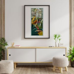 Affiche décorative serre tropicale végétation salon maison decoration intérieur