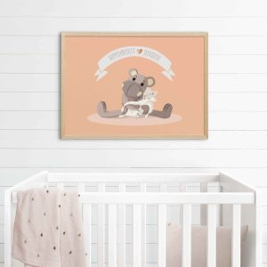 affiche personnalisée enfant et bébé dessine son ou ses doudous