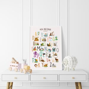 AFFICHE ABECEDAIRE ANIMALIER